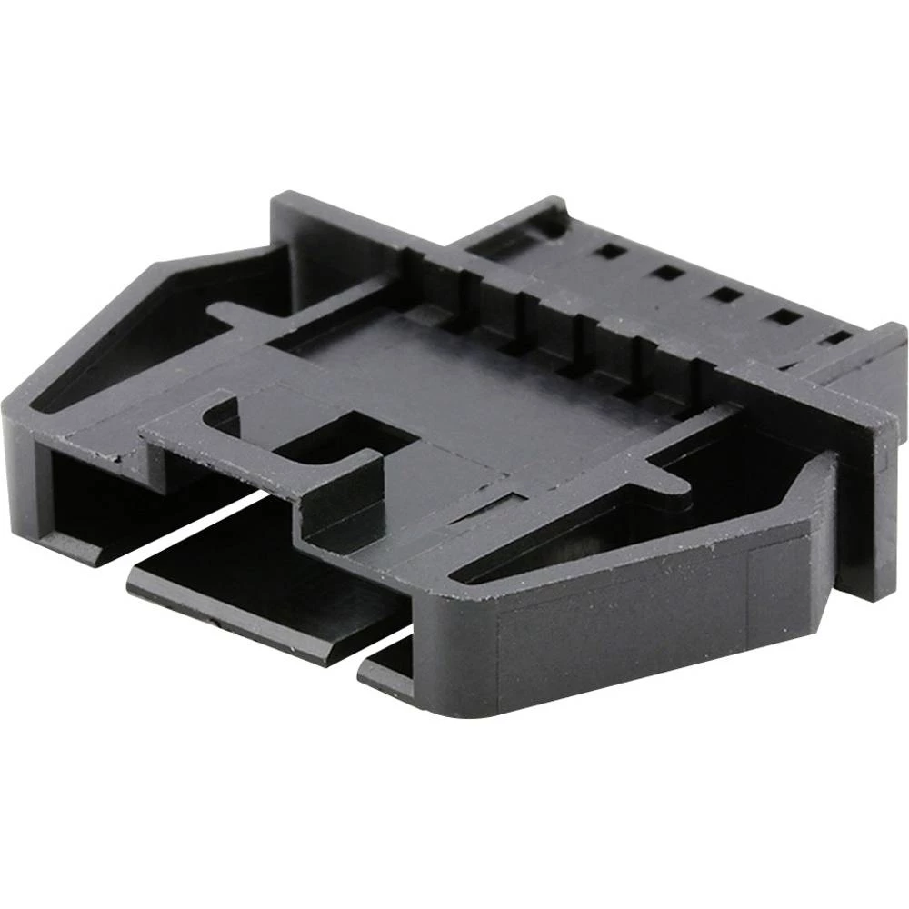 Molex 701070037 SL Wire-to-Wire Panel Mount Crimp Housing, Single Row, Version B, with Mounting Ears, 3 Circuits, Black slika