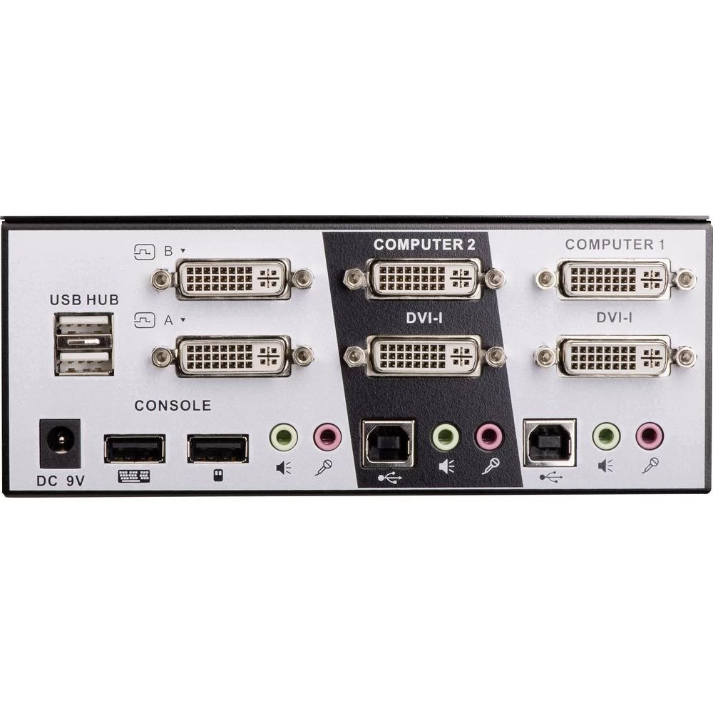 LINDY LINDY DVI Dual Head KVM Switch Pro 2 ulaza KVM preklopnik slika
