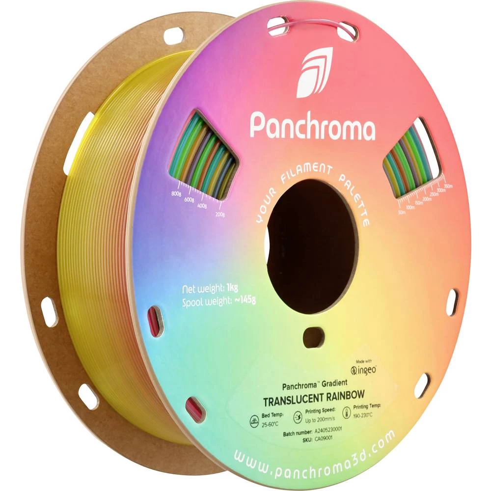 Polymaker CA09001 Panchroma™ Gradient Translucent 3D pisač filament PLA višebojni 1.75 mm 1000 g duga, neprozirna  1 kom. slika