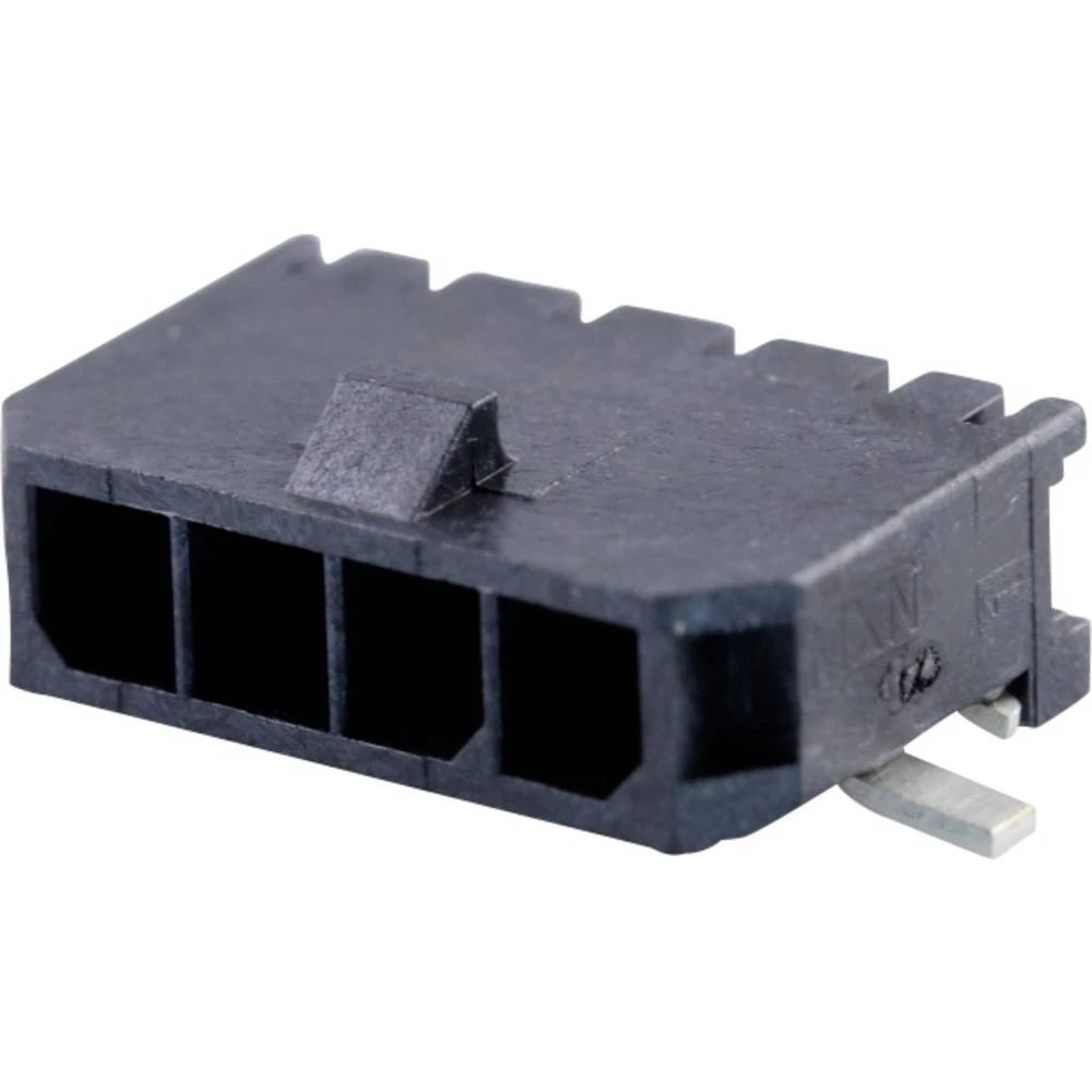 Molex 436500412 2240 pcs Micro-Fit 3.0 Right-Angle Header, 3.00mm Pitch, Single Row, 4 Circuits, with Solder Tab, Tin, Glow-Wire C slika