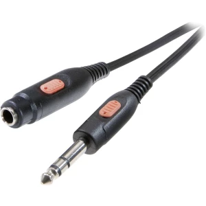 SpeaKa Professional-JACK audio produžni kabel [1x JACK utikač 6.35 mm - 1x JACK utičnica 6.35 mm] 10 m crn slika