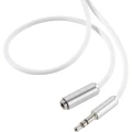 SpeaKa Professional-JACK audio produžni kabel [1x JACK utikač 3.5 mm - 1x JACK utičnica 3.5 mm] 0.50 m bijeli SuperSoft slika