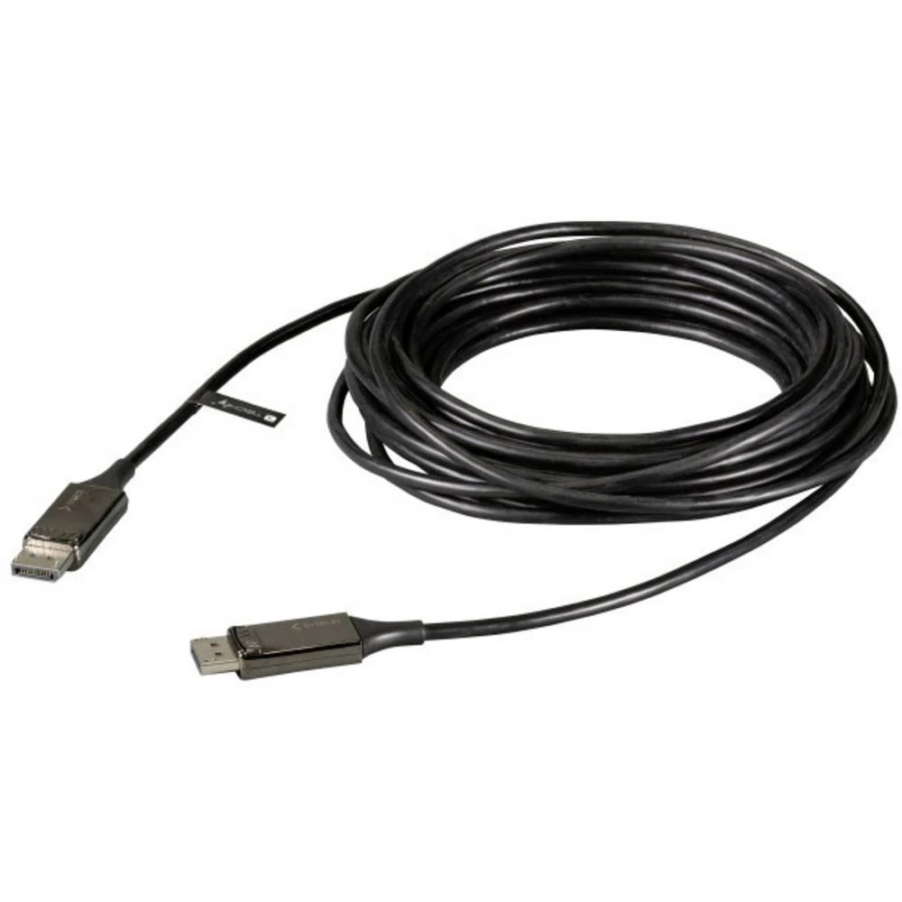TECHly DisplayPort Priključni kabel [1x Muški konektor DisplayPort - 1x Muški konektor DisplayPort] 10 m Crna slika