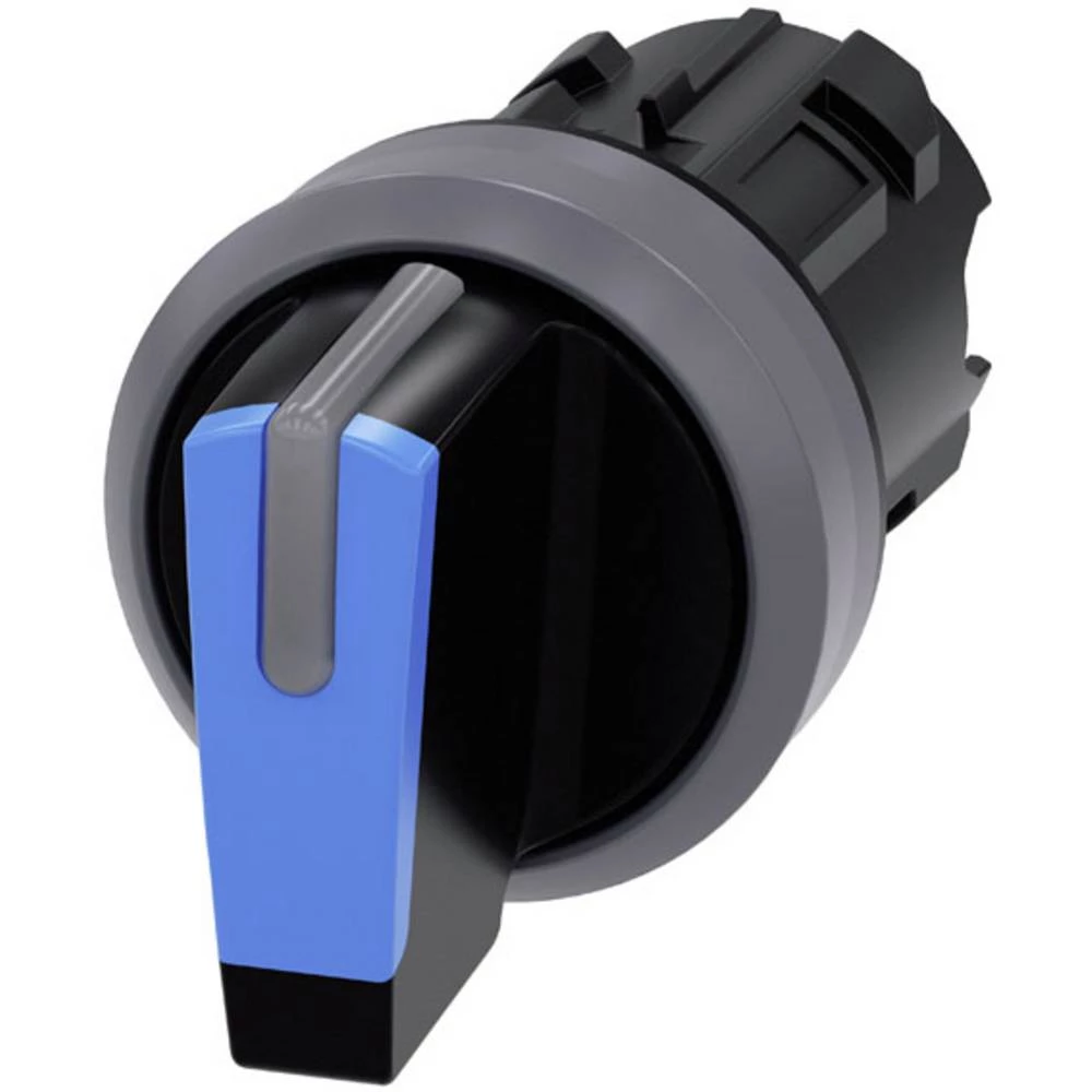 Siemens 3SU1032-2BM50-0AA0 preklopni prekidač prednji prsten od metala, osvjetljen geg pješčano-siva, plava boja 2 x 45 °  1 St. slika