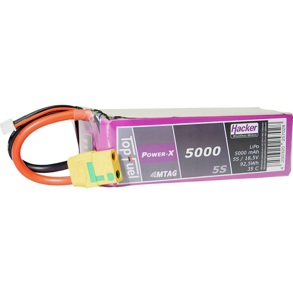 LiPo akumulatorski paket za modele 18.5 V 5000 mAh Broj ćelija: 5 35 C Hacker Softcase XT90 slika