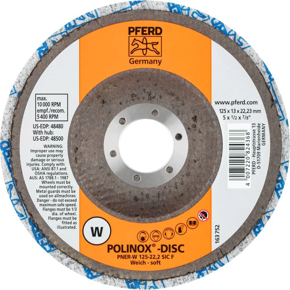 Pferd 44690733 POLINOX kompaktni disk DISK PNER-W 125-22,2 SiC F &Oslash; 125 mm 1 ST slika