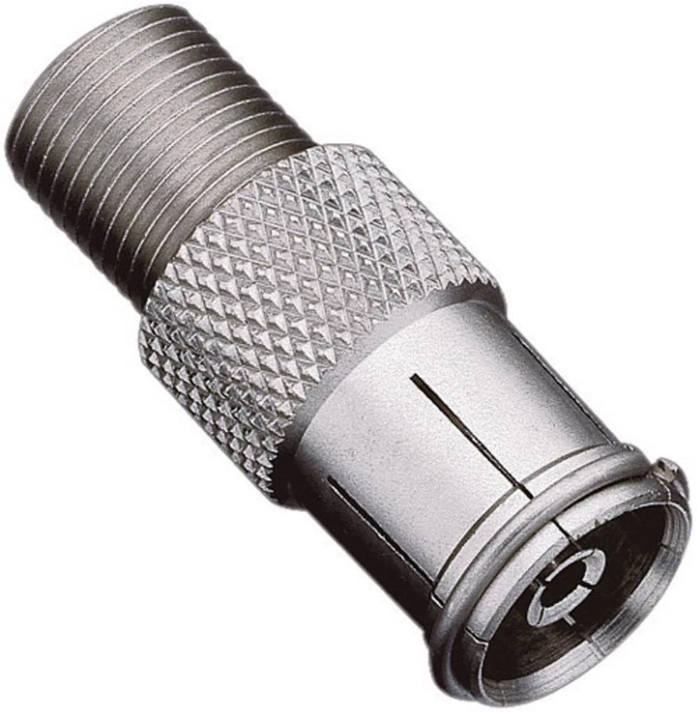 SAT / antena adapter F utičnica na antensku utičnicu 75 100 srebrna 100 kom. slika