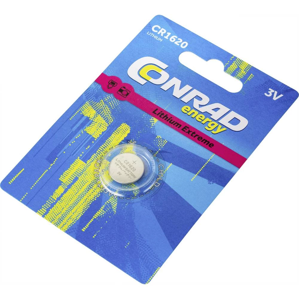 Conrad energy CR1620 gumbasta baterija CR 1620 litijev 70 mAh 3 V 1 St. slika