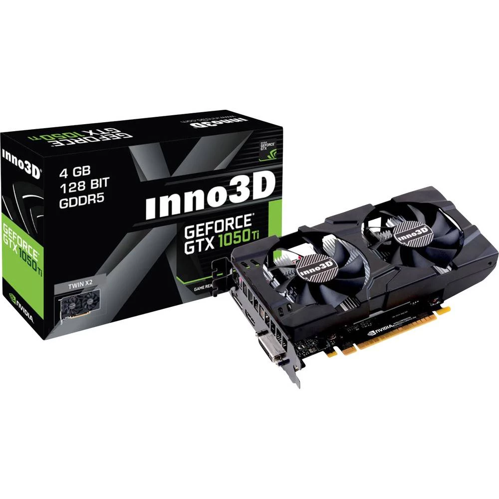 Grafička kartica Inno 3D Nvidia GeForce GTX1050 Ti Twin X2 4 GB GDDR5-RAM PCIe x16 HDMI&trade;, DVI, DisplayPort slika