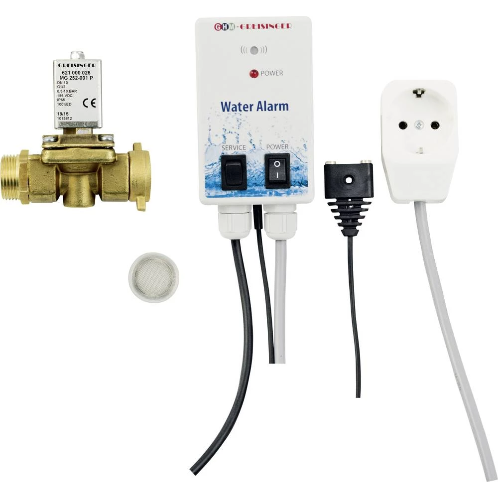 Detektor vode s magnetskim ventilom za zatvaranje, s vanjskim senzorom Greisinger 603934 strujni pogon slika