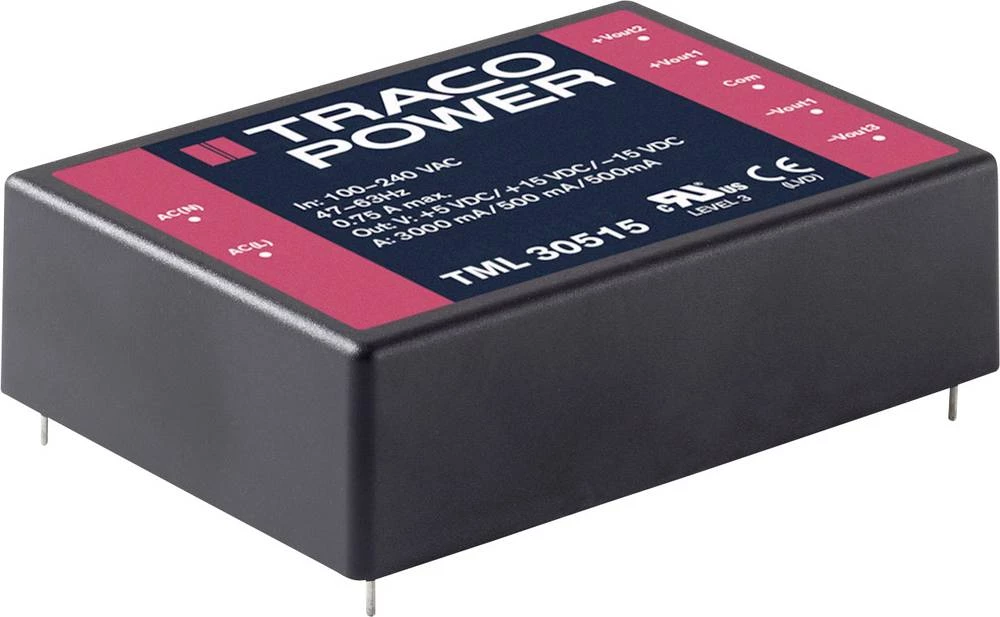 TracoPower TML 40212C-Mrežni prekidač napajačkog modula za tiskano vezje AC/DC, slika