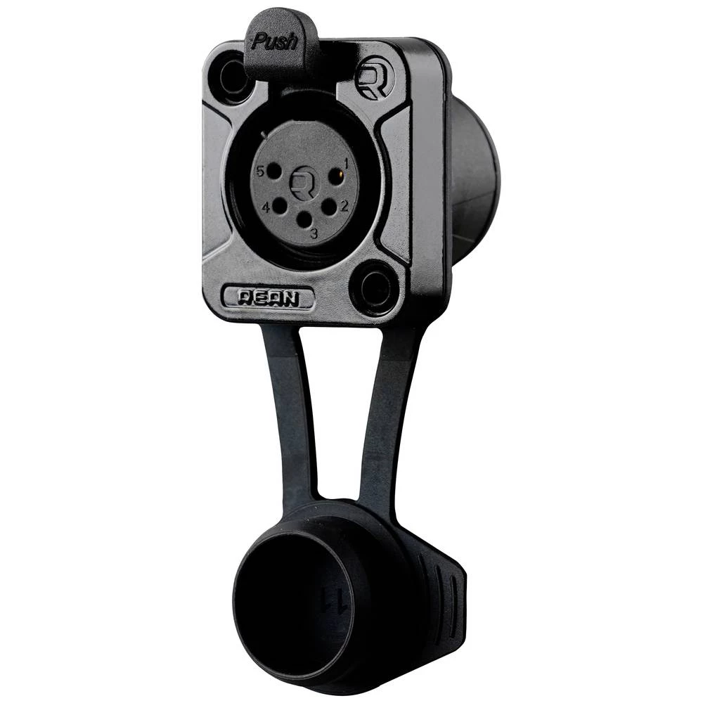 Rean AV RRX5F-Z-012-0 XLR utični konektor ženski, ugradbeni Broj polova (broj): 5 crna 100 St. slika