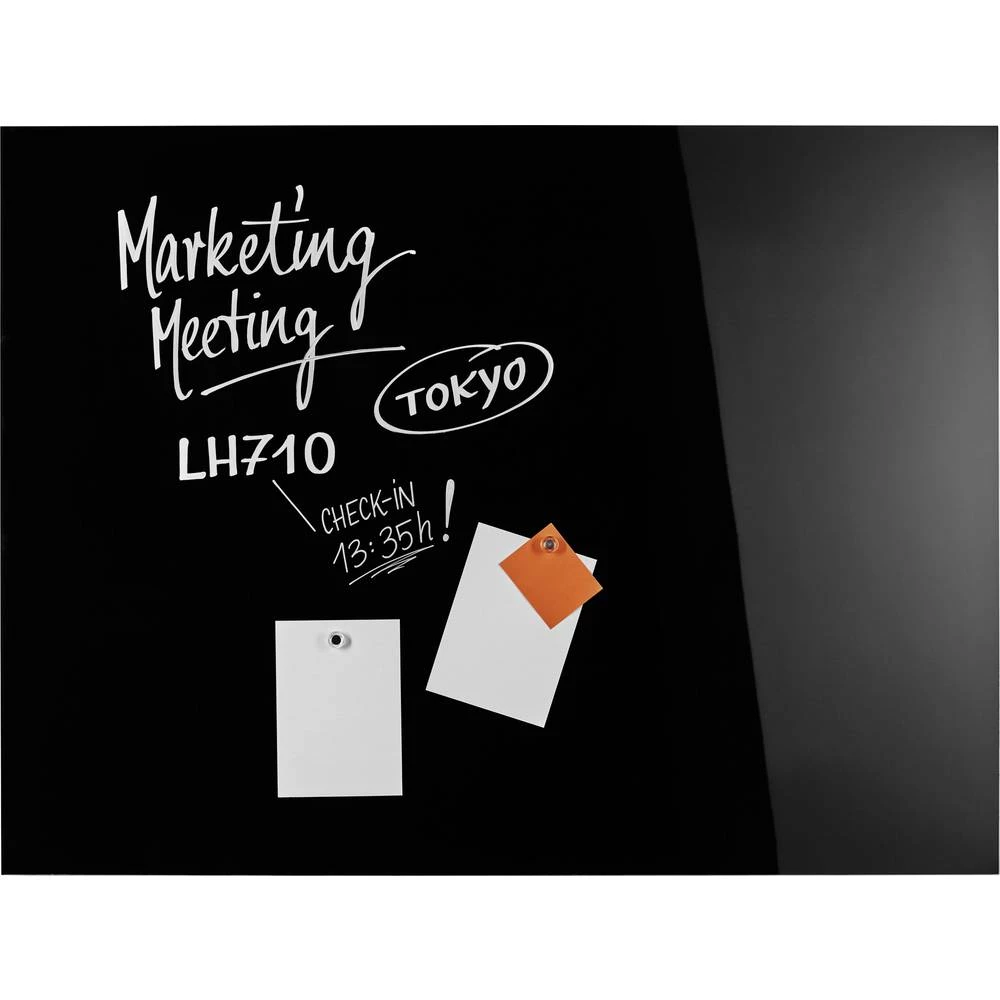 Magnetoplan magnetska ploča od stakla  (Š x V) 1200 mm x 900 mm crna 13404012 slika