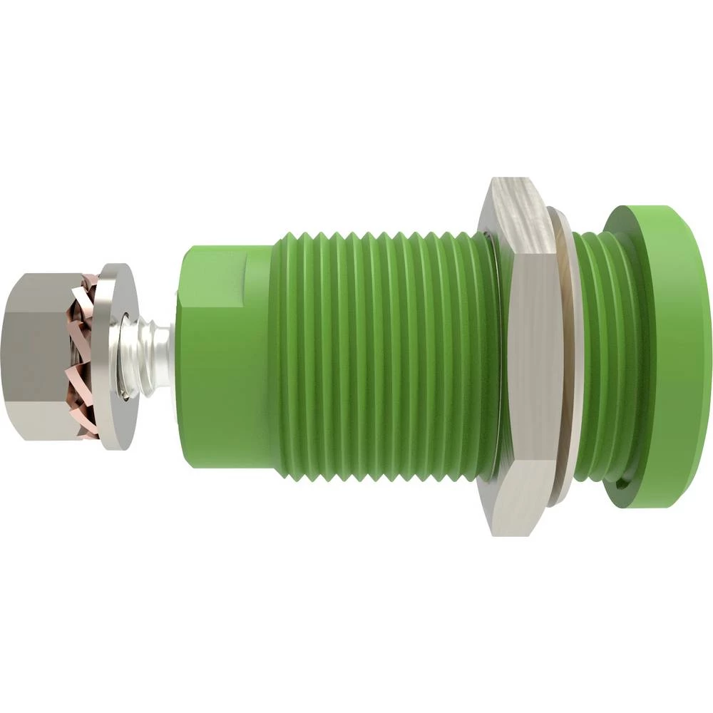 Schützinger DI SEB 9424 Ni / GN sigurnosna ugrađena utičnica ravan zelena 1 St. slika