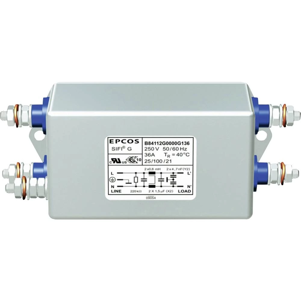 TDK B84112G0000G120 Filter za uklanjanje šuma Vatrostalna 250 V/AC 2 A 1.8 mH (D x Š x V) 45 x 74.6 x 26 mm 1 ST slika