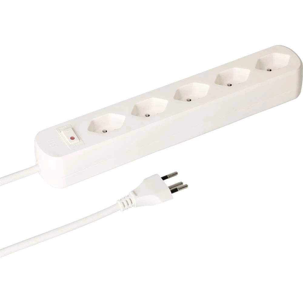 Max Hauri 160276 razdjelna letva s prekidačem 1 komad bijela ch utikač 1 St. slika