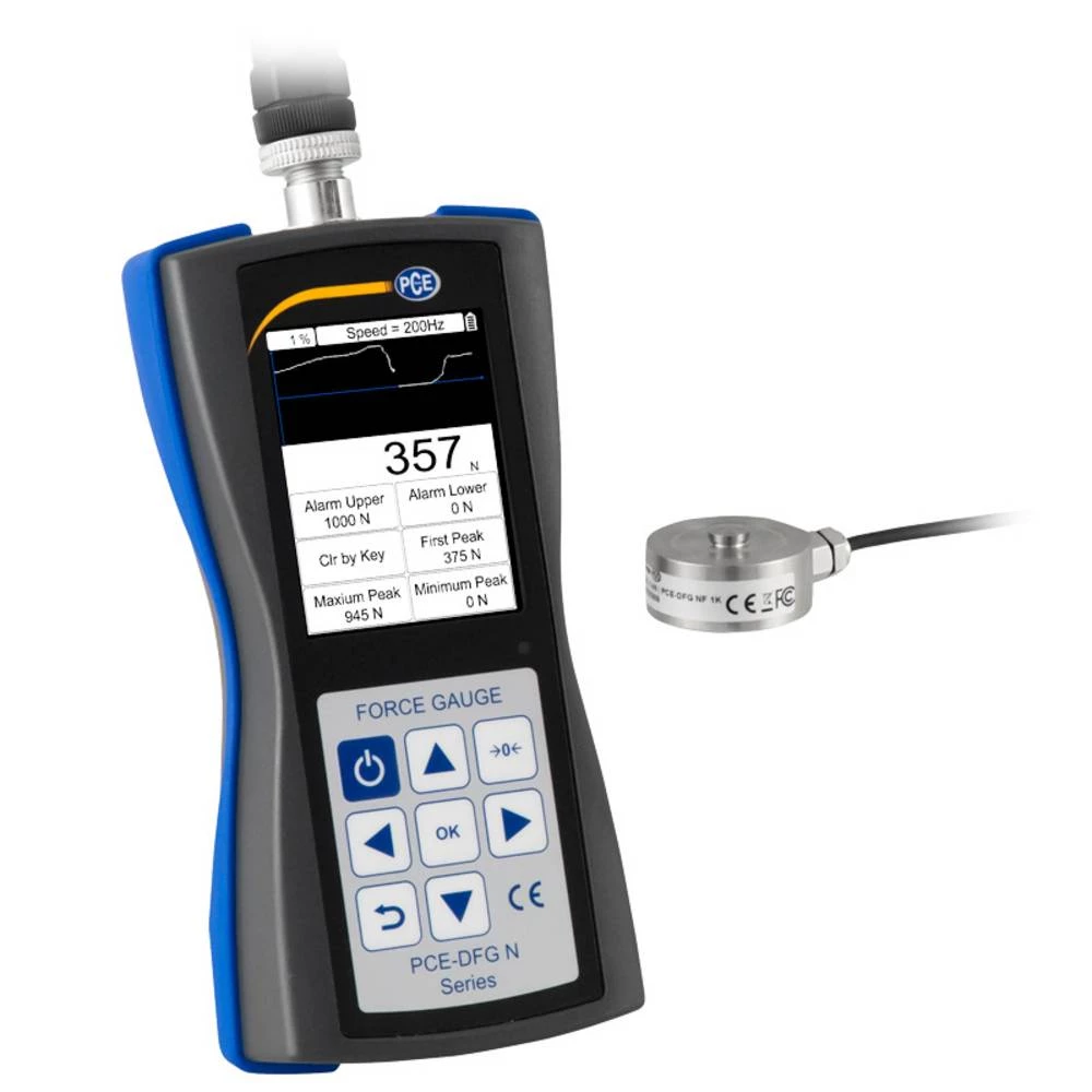 PCE Instruments PCE-DFG NF 1K mjerač sile 1000 N (max.) tvornički standard (vlastiti) slika