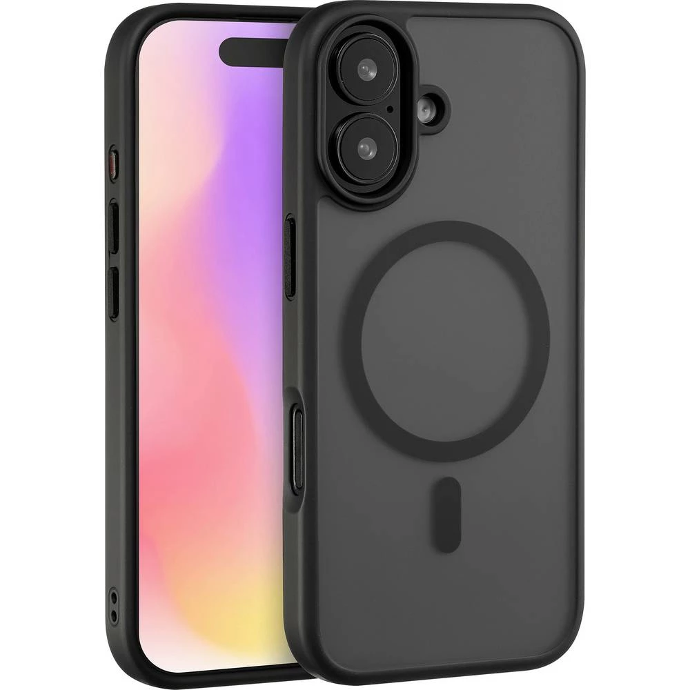 Renkforce RF-6830722 stražnji poklopac za mobilni telefon Apple iPhone 17 crna, prozirna MagSafe kompatibilna, induktivn slika