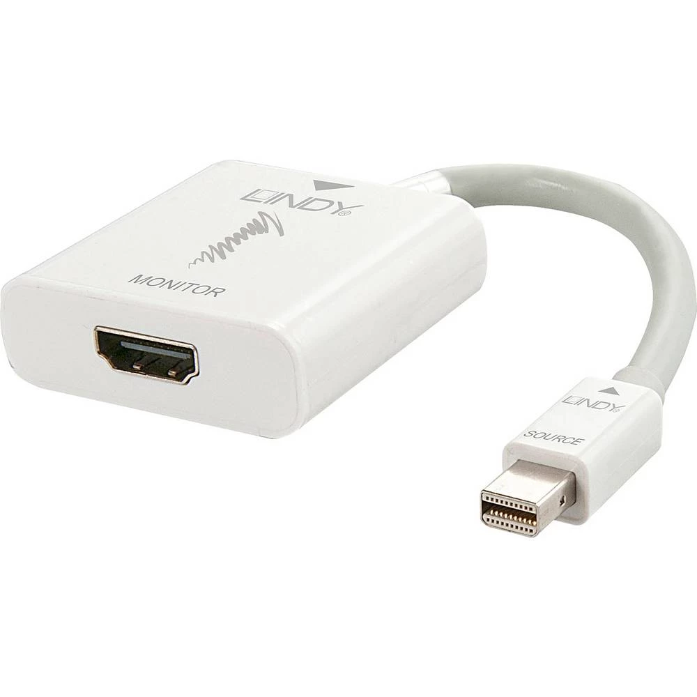 LINDY 41069 Mini-DisplayPort / HDMI pretvarač [1x muški konektor DisplayPort - 1x ženski konektor HDMI] bijela 15.00 cm slika