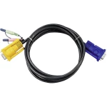 KVM Priključni kabel [1x Muški konektor VGA, 3,5 mm banana utikač - 1x Ženski konektor VGA, 3,5 mm banana utikač] 3 m Crna ATEN