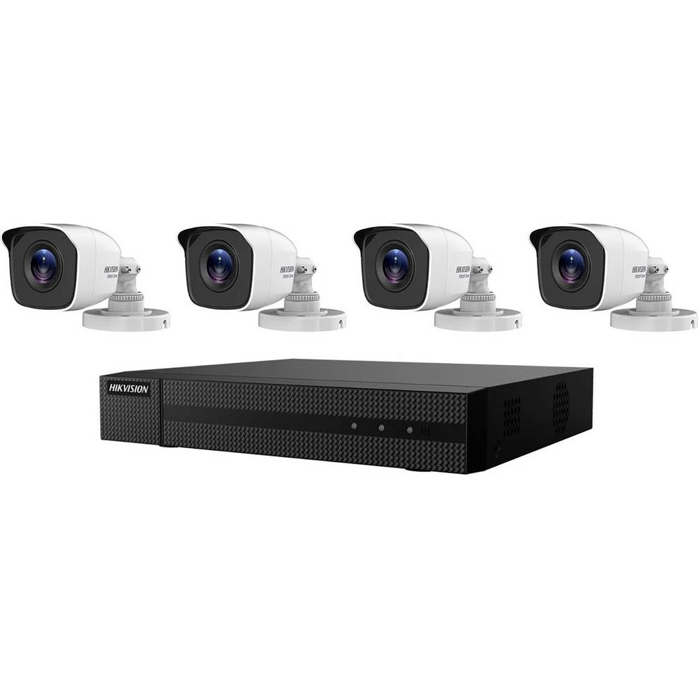 Analogni, AHD, HD-CVI, HD-TVI Set sigurnosne kamere 4-kanalni Sa 4 kamere 1920 x 1080 piksel HiWatch HWK-T4142BH-MP 301501245 slika