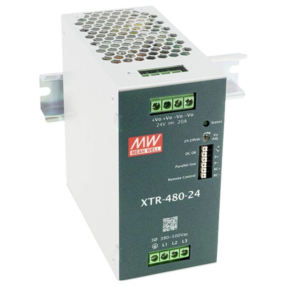 MEAN WELL XTR-480-24 DIN-napajanje (DIN-letva) 480 W slika