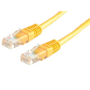 Value 21.99.1582 RJ45 mrežni kabel, Patch kabel cat 6 U/UTP 10.00 m žuta nezaštićen 1 St. slika