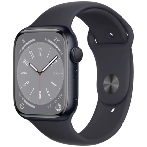 Apple Watch Series 8 GPS 45 mm ponoćno aluminijsko kućište s ponoćnim sportskim remenčićem - običan Apple Watch Series 8 GPS 45 mm kućište od aluminija ponoć sportska narukvica ponoć slika