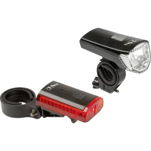 Komplet svjetla za bicikl M-Wave ATLAS K 11 USB LED pogon na punjivu bateriju Crna slika