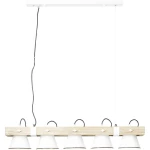 Viseća svjetiljka LED E27 50 W Brilliant Plow 82175/05 Bijela, Drvo (svijetlo)