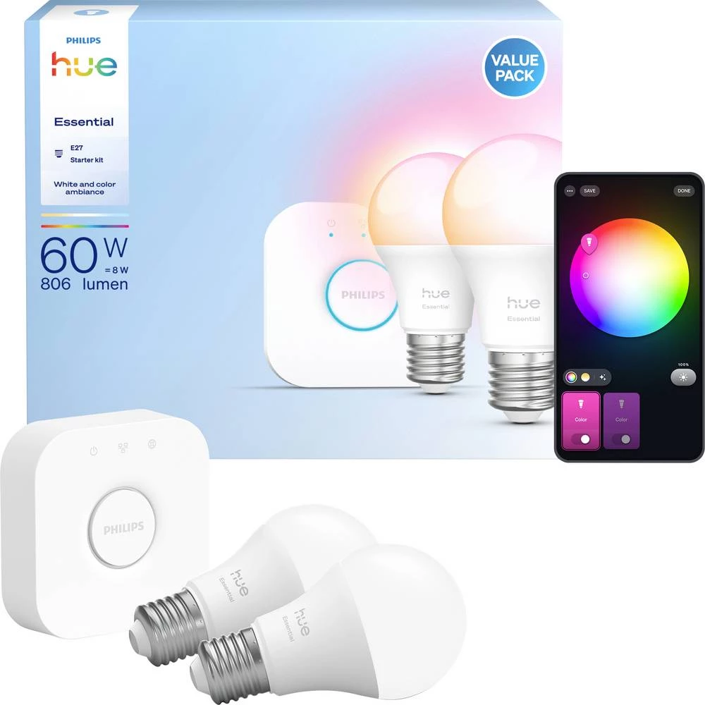 Philips LED žarulja 929004235409 Energetska učinkovitost 2021: F (A - G) Hue Essential WACA slika