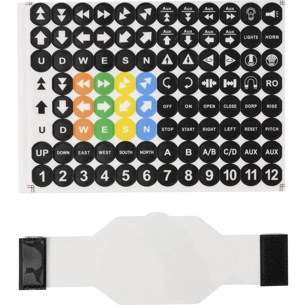 TRU COMPONENTS 6 Button cover & sticker TC-13660444 sa štitom , sa zaštitnim poklopcem 1 kom. slika