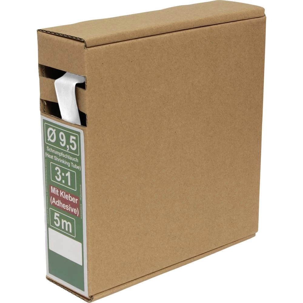 Quadrios 25CA490 skupljajuća cijev s ljepilomi bijela 9.5 mm 3.2 mm Stopa skupljanja:3:1 5 m slika