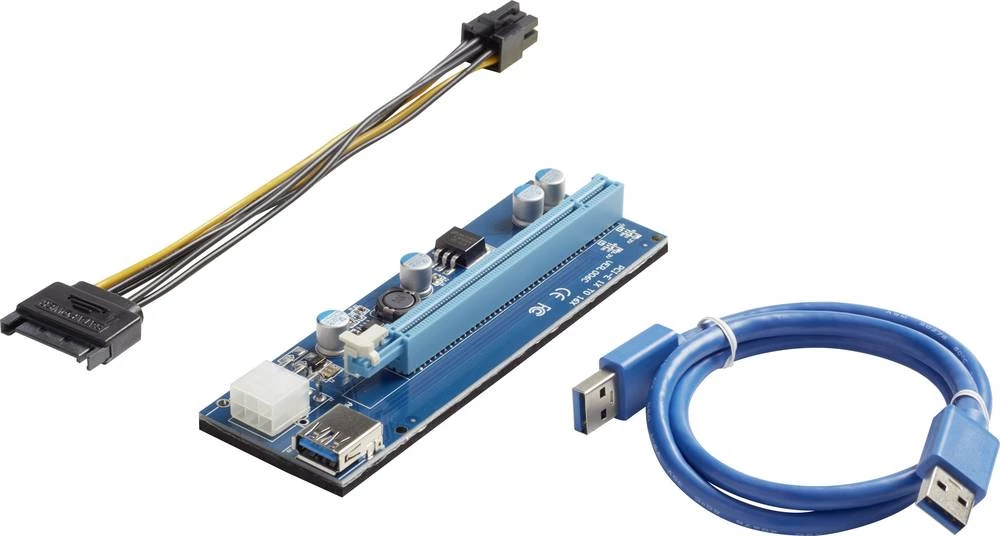 Renkforce PCIe x1 / x16 adaptacijska riser kartica Bitcoin slika