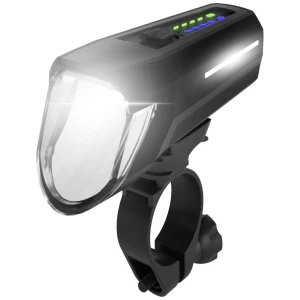 FISCHER FAHRRAD prednje svjetlo za bicikl Frontlicht 100 Lux LED pogon na punjivu bateriju crna slika