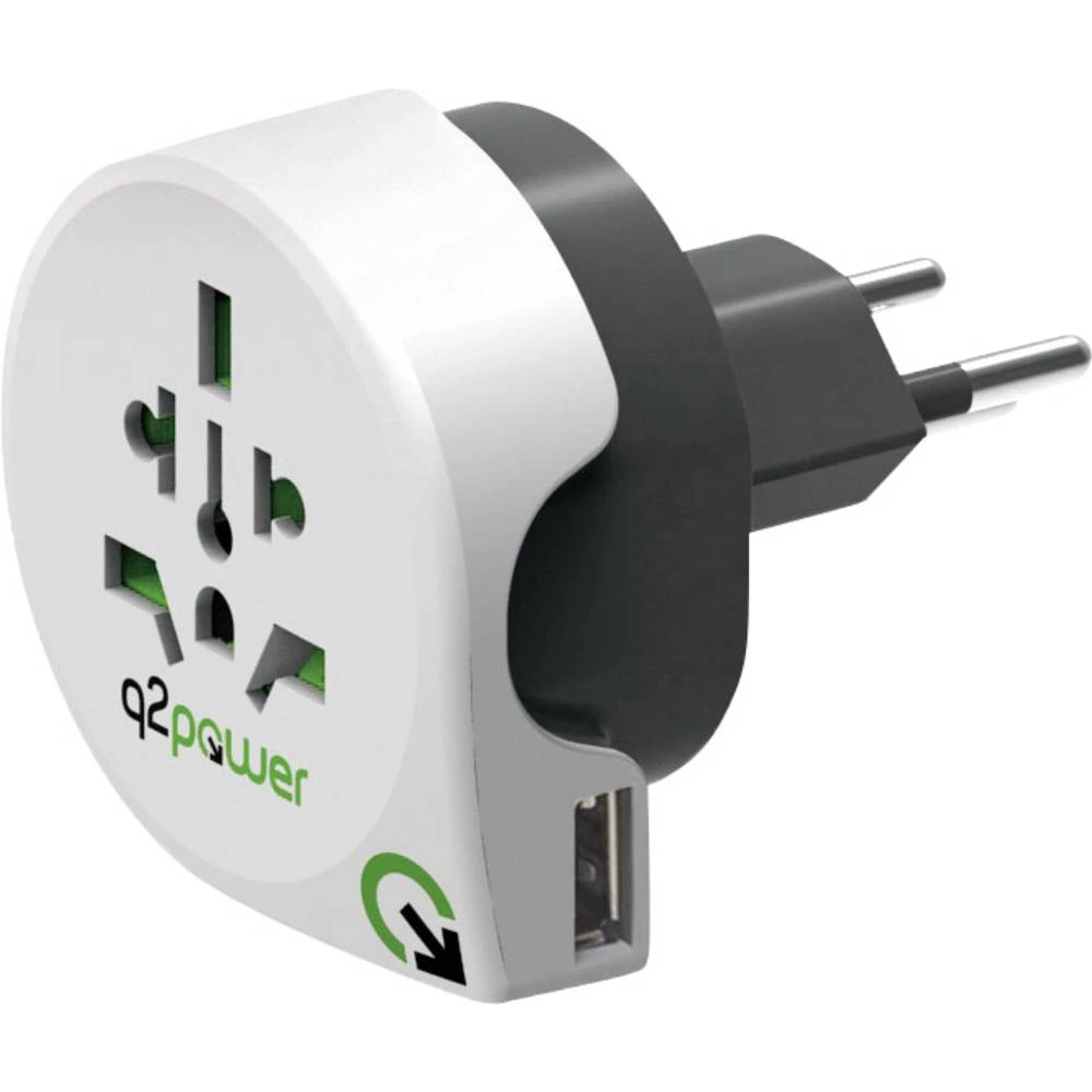Putni utikač Welt nach Schweiz mit USB Q2 Power 1.100210 slika