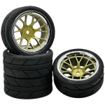 Reely 1:10 cestovni model, sportski automobil  kompletni kotači Speed Y-kraki zlatna, krom (sjajan) boja 4 St.
