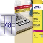 Avery-Zweckform L6009-8 ( 45.7 x 21.2 mm ),Srebrna, 384 ST, Trajno