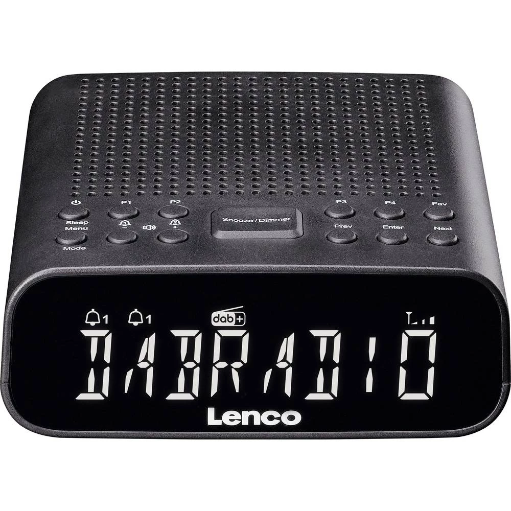 Lenco radio sat DAB (1013), UKW (1014), DAB+ (1012) Bluetooth®, AUX, DAB, DAB+, UKW funkcija alarma crna slika