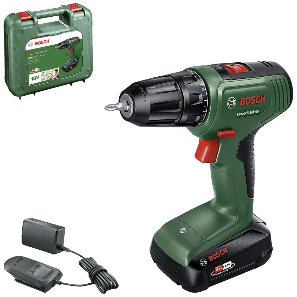 Bosch Home and Garden EasyDrill 18V-38 06039D8003 akumulatorska bušilica 18 V 2 Ah li-ion uklj. akumulator, uklj. punja slika