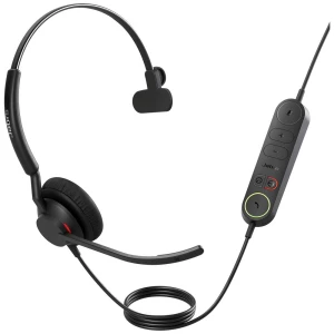 Jabra Engage 40 telefon Over Ear Headset žičani, Bluetooth® mono crna smanjivanje šuma mikrofona kontrola glasnoće slika