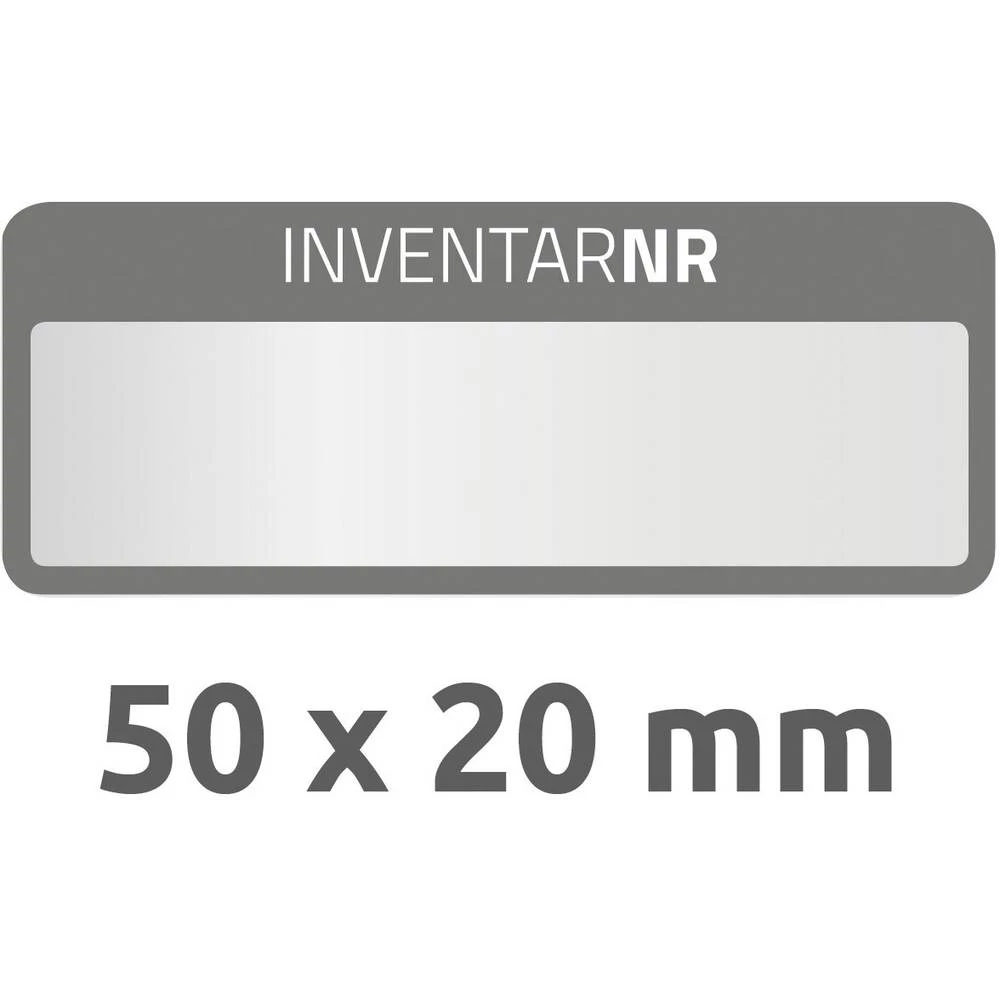 Avery-Zweckform 6920 Etikete 50 x 20 mm Aluminijska folija Srebrna, Crna 50 ST Trajno Inventarne naljepnice Ručno ispisivanje slika