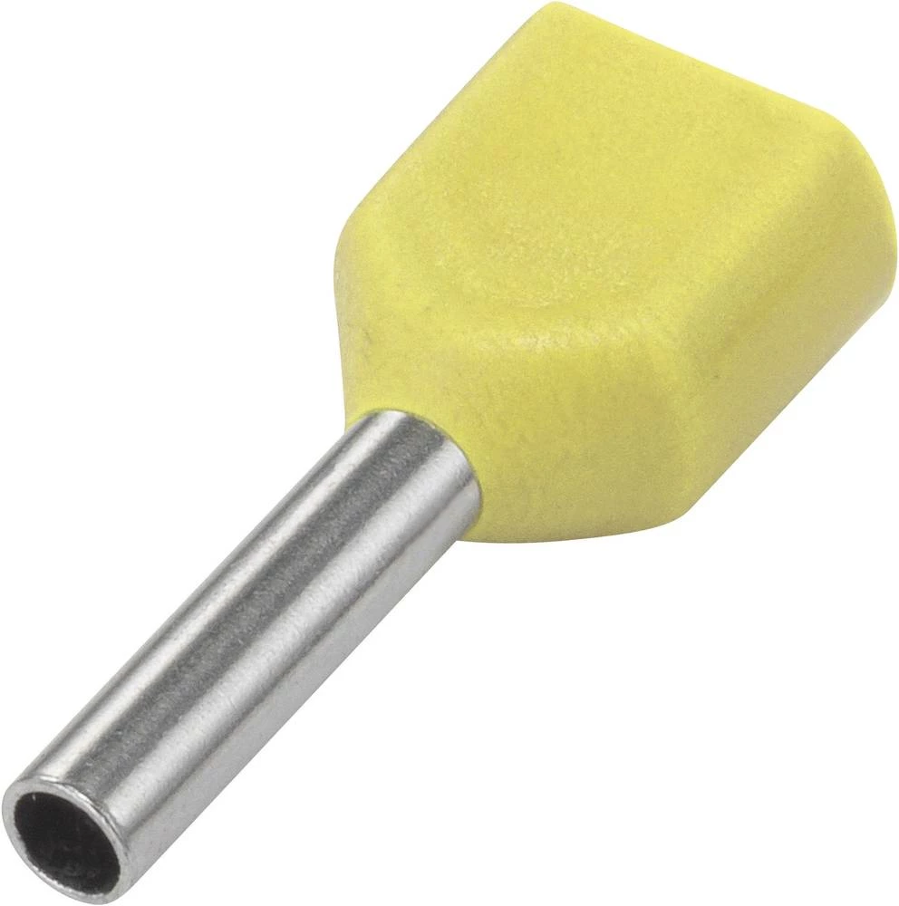 Dvostruka kabelska stopica 1 x 0.75 mm&sup2; x 8 mm Izolirani dio Bijela TRU COMPONENTS 1091324 100 ST slika