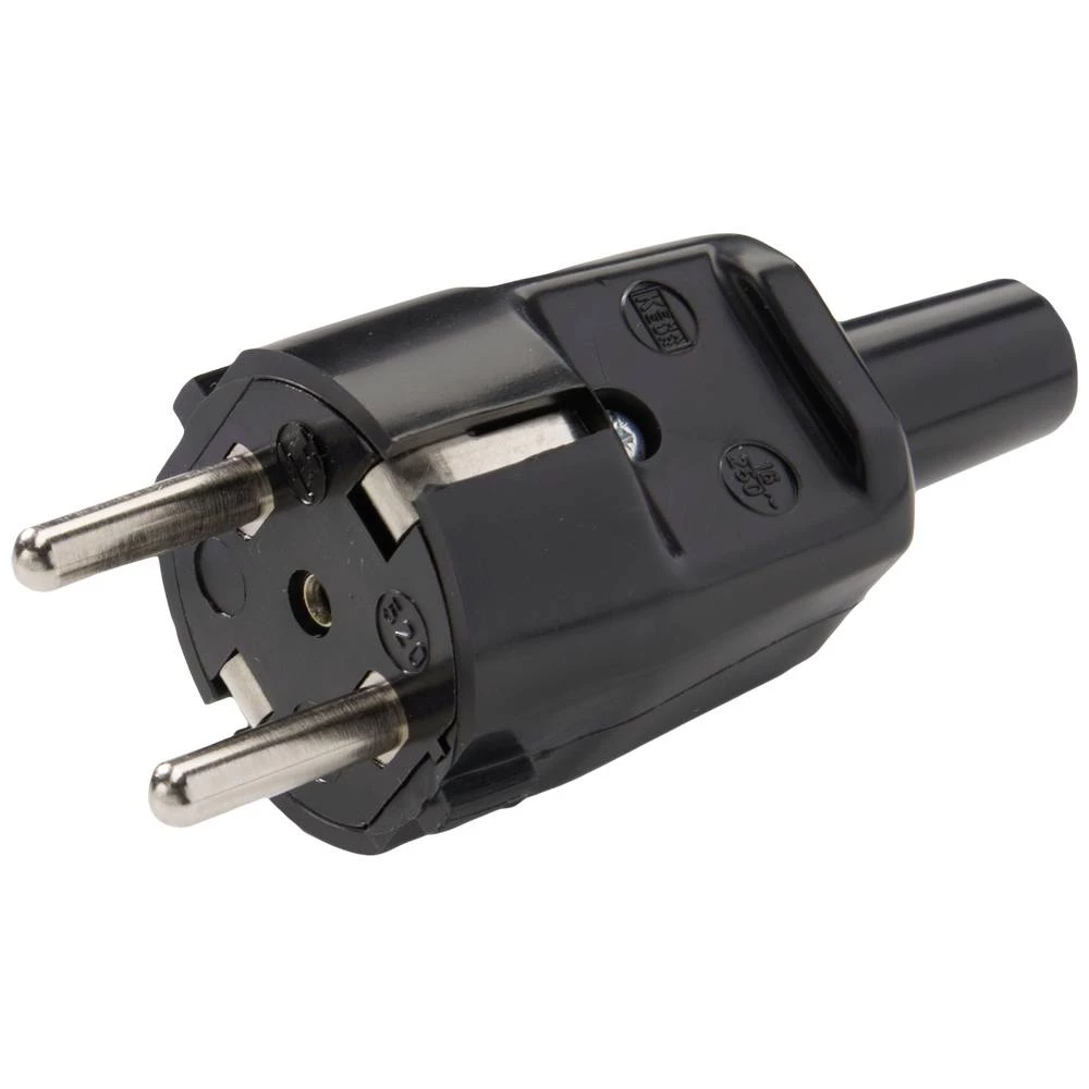 Martin Kaiser 520/sw utikač sa zaštitnim kontaktom PVC  250 V crna IP20 slika
