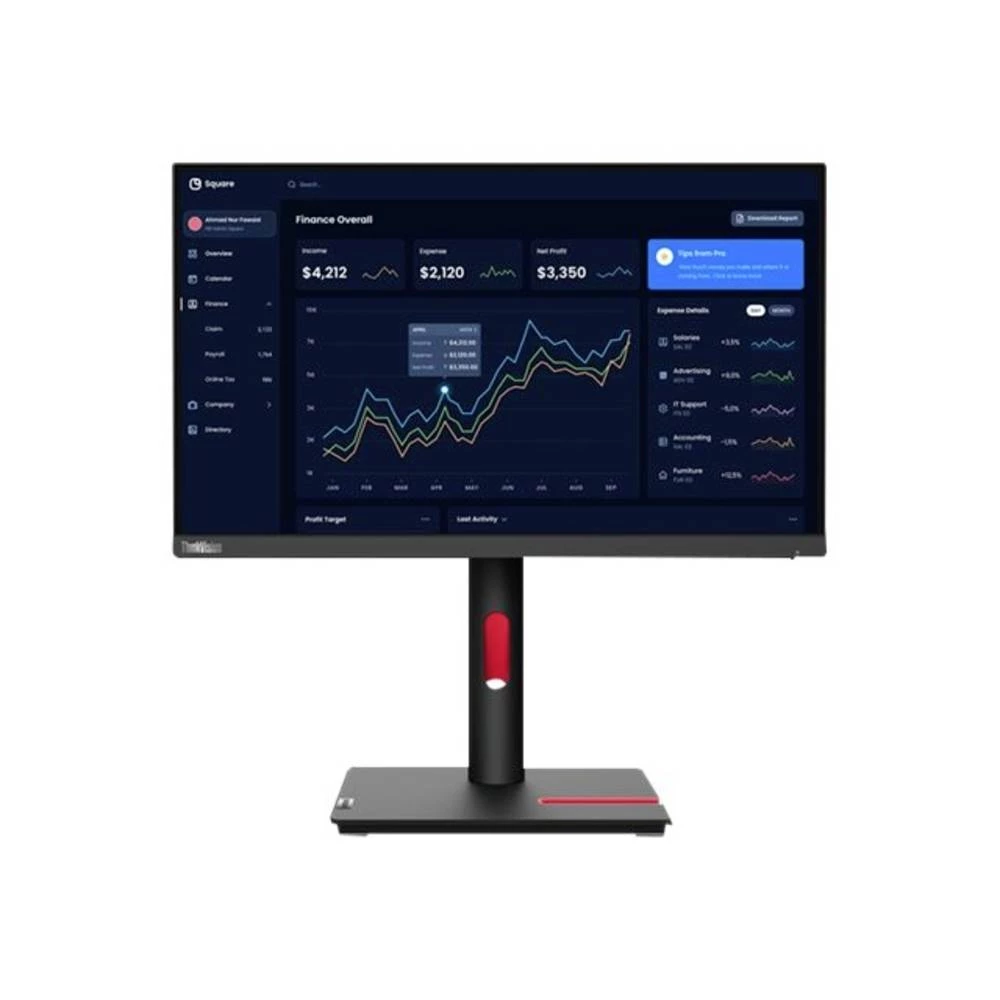 Lenovo ThinkVision T22i-30 LED zaslon 54.6 cm (21.5 palac) Energetska učinkovitost 2021 C (A - G) 1920 x 1080 piksel Full HD 4 ms DisplayPort, HDMI™, audio line-out, USB 3.2 (gen. 1), VGA IPS LED slika