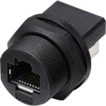TRU COMPONENTS TC-E13T-FR6-PRF-180 RJ45 utičnica do utičnice (180°), utičnica za montažu sa stražnje strane IP67 (s navo