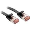 LINDY 47573 RJ45 mrežni kabel, Patch kabel cat 6 U/UTP 3.00 m crna sa zaštitom za nosić 1 St. slika