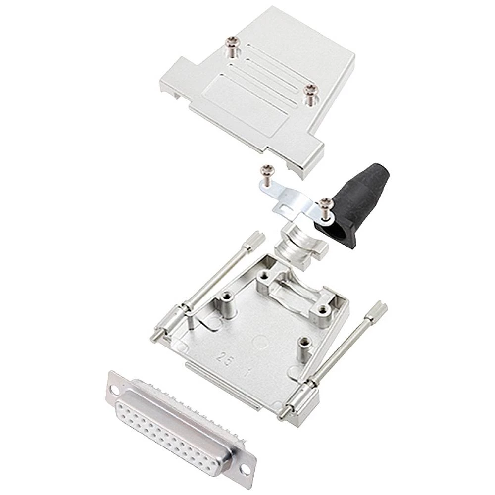 Višestruki ženski konektor D-SUB komplet 180 ° Broj polova: 25 Lemni kup encitech DTSL25-LJSRG-T-DBS-W-K 1 ST slika