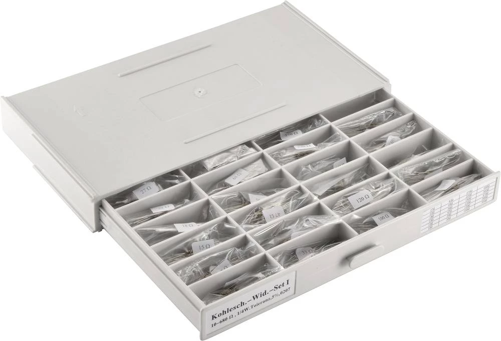 Komplet ugljenoslojnih otpora aksijalno ožičen 0207 5 % TRU COMPONENTS 1 Set slika