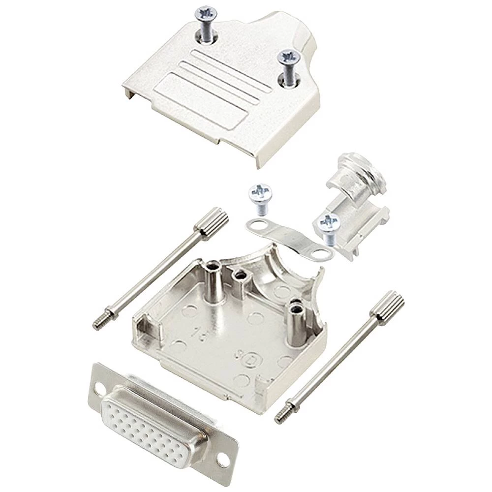 Višestruki ženski konektor D-SUB komplet 180 ° Broj polova: 26 Lemni kup encitech MHDM-15-HDS26-W-K 1 ST slika